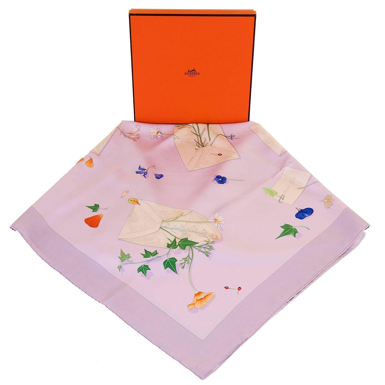 A beautiful Hermes Silk Scarf, 'Des Fleurs pour le Dire', by Leigh P. Cooke. Designed in 2005, this Hermes Scarf is in 'store-fresh' condition, unused and unworn and comes with it's original Hermes box.