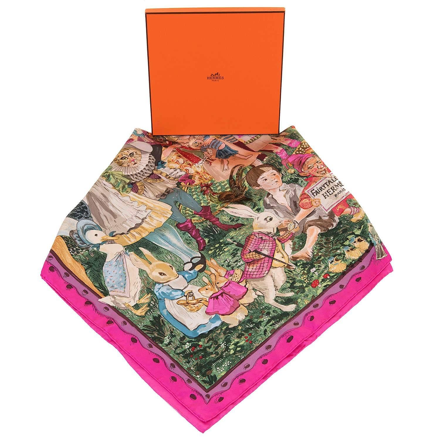 The author of this important Hermes Silk Scarf was Philippe Dumas, head of Hermes, who collaborated with designer Philippe Dauchez to produce this magnificent and witty design. In absolutely mint condition, the scarf is unworn and unused and comes