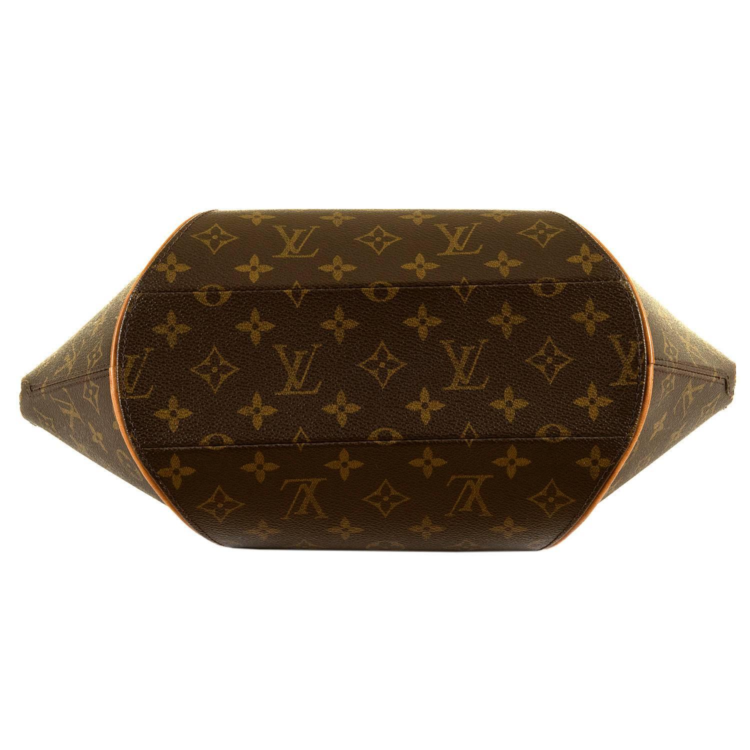 Louis Vuitton 'Sac Ellipse' GM 26cm Logo Bag with Natural Leather Trim & Gold HW In New Condition In By Appointment Only, GB