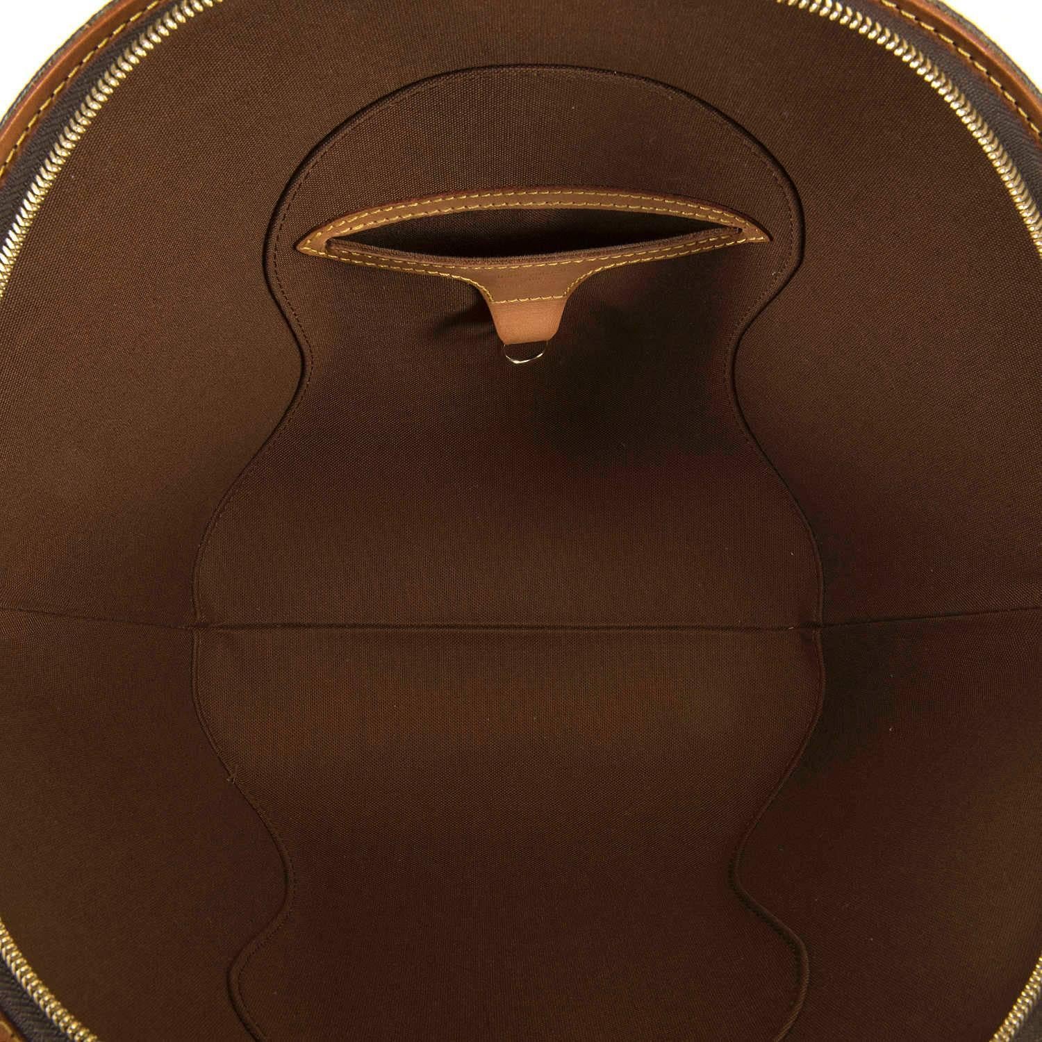 Women's Louis Vuitton 'Sac Ellipse' GM 26cm Logo Bag with Natural Leather Trim & Gold HW