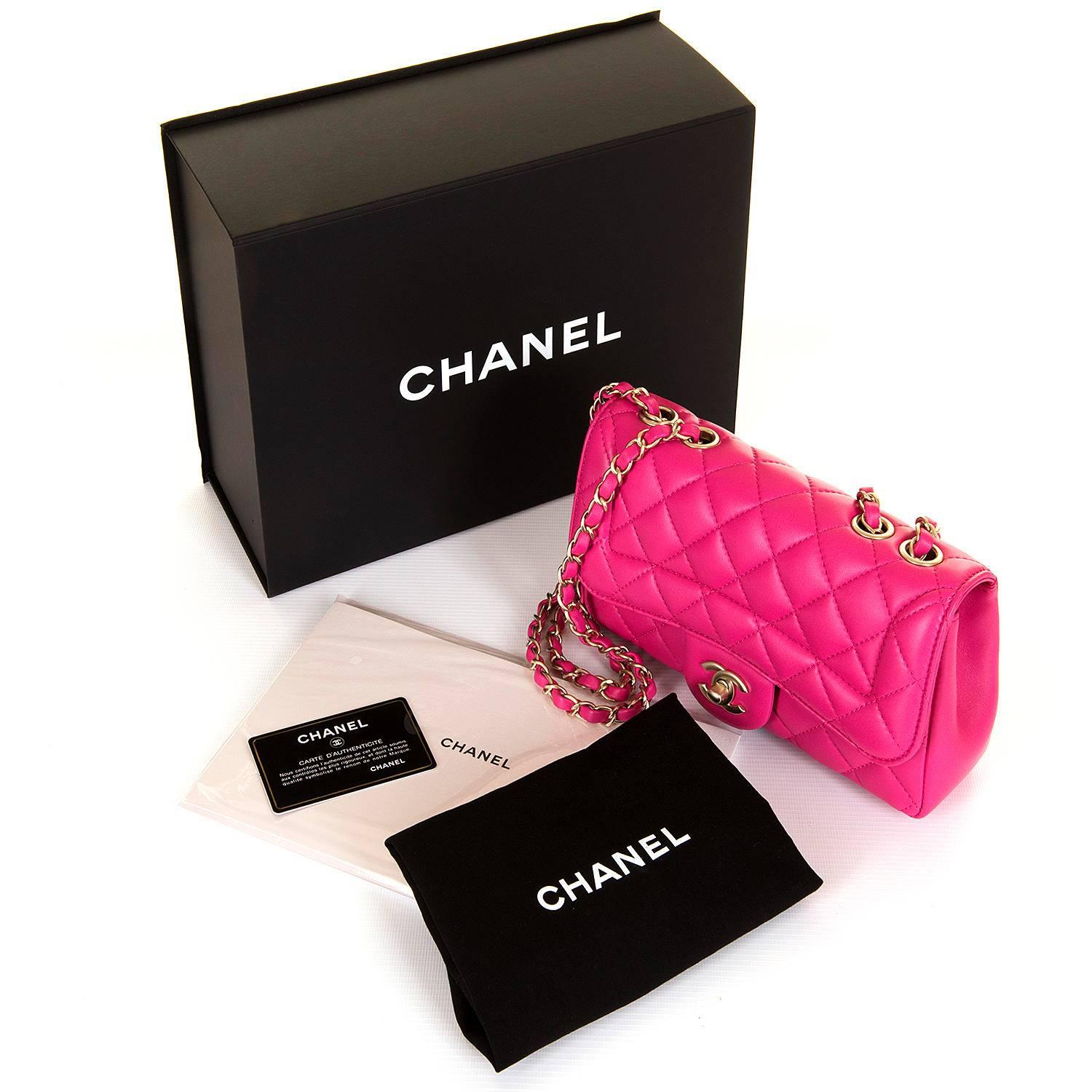 Pristine Chanel Lipstick Pink 'Chic Quilt' Shoulder Bag with Satin Gold Hardware 2