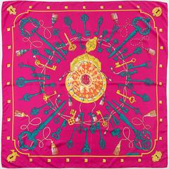 Stunning Hermes 140cm Silk Shawl Scarf 'Les Clefs' by Caty Latham
