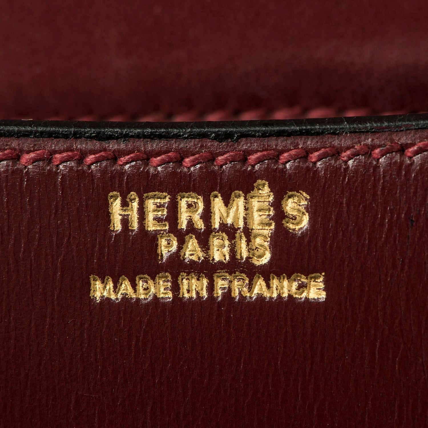 Pristine Classic Hermes 23cm Rouge H Constance Shoulder Bag with Gold Hardware 1