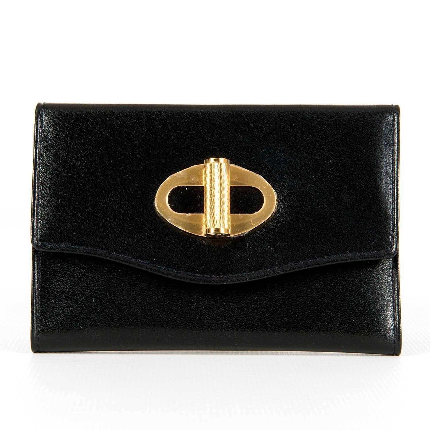 Black Rare Vintage Alfred Dunhill of London Matching Set of Wallet, Purse & Key-safe For Sale