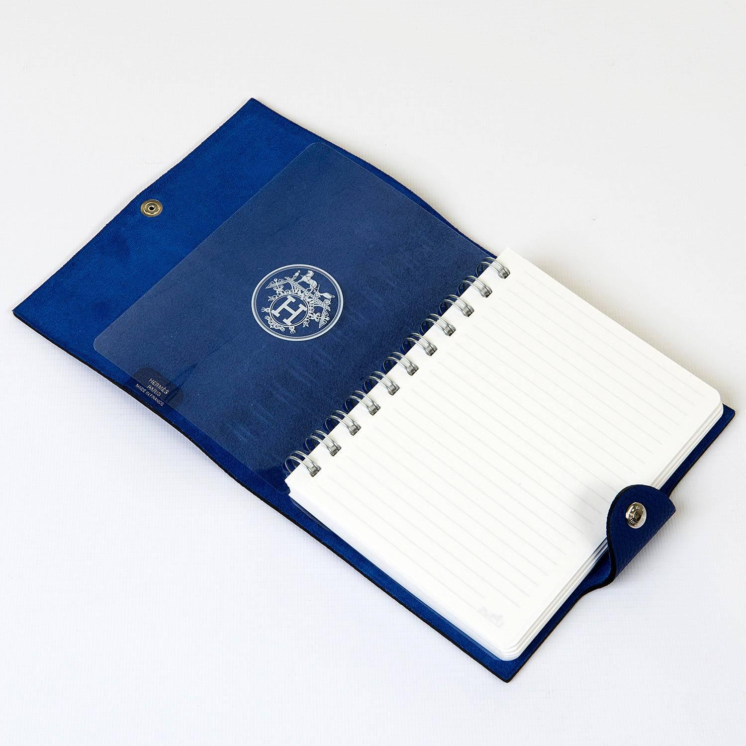 SUPERB! Hermes 'Ulysse' MM Blue Electrique Togo Porte Agenda with Hermes Insert In New Condition In By Appointment Only, GB