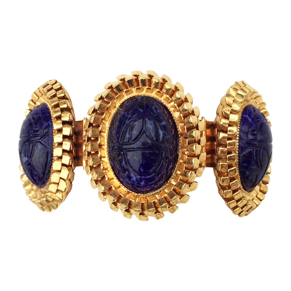 William de Lillo Egyptian Revival Bracelet 1968