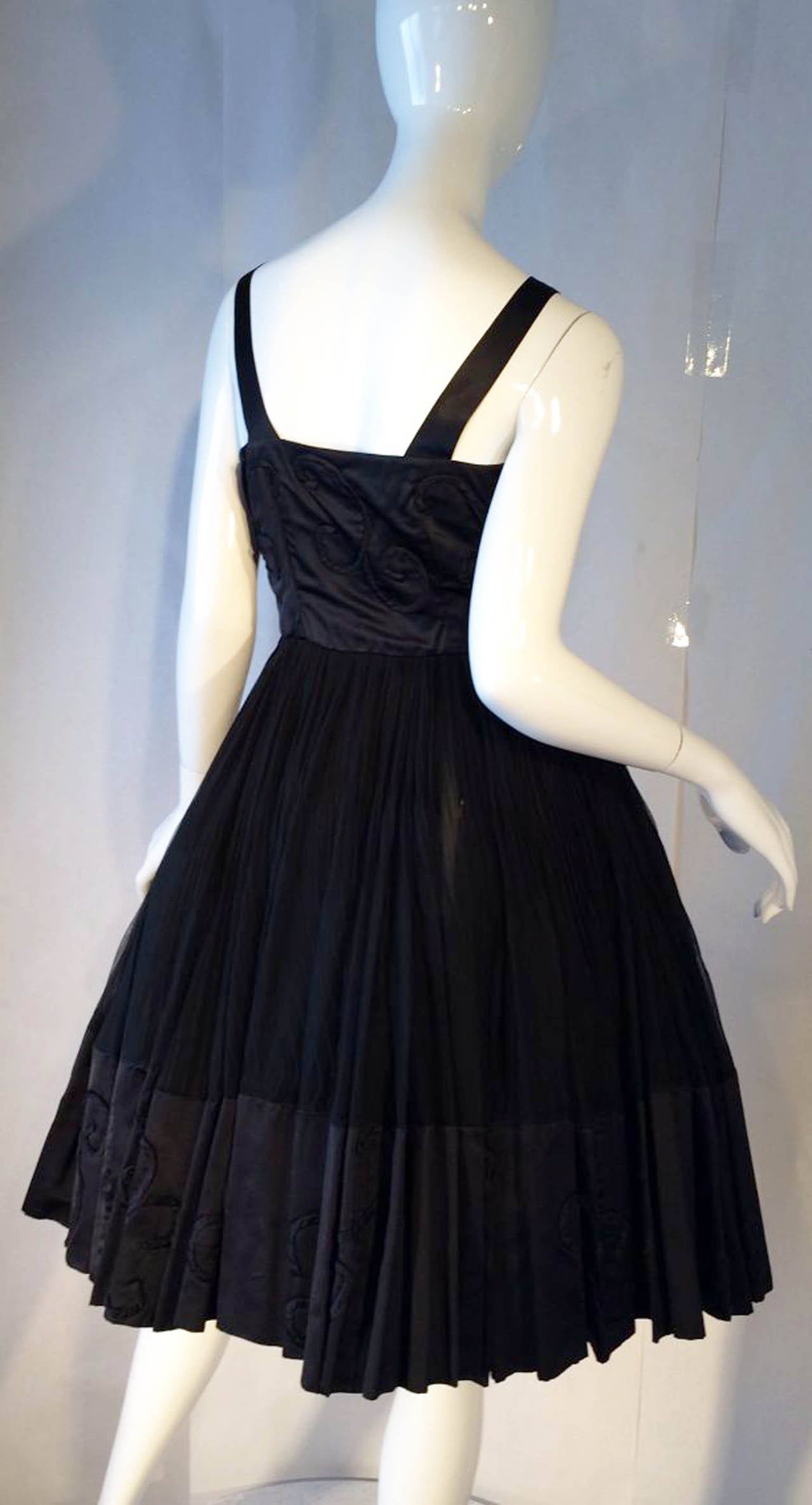 Jean Patou Haute Couture Cocktail Dress ca.1955 In Excellent Condition In Phoenix, AZ