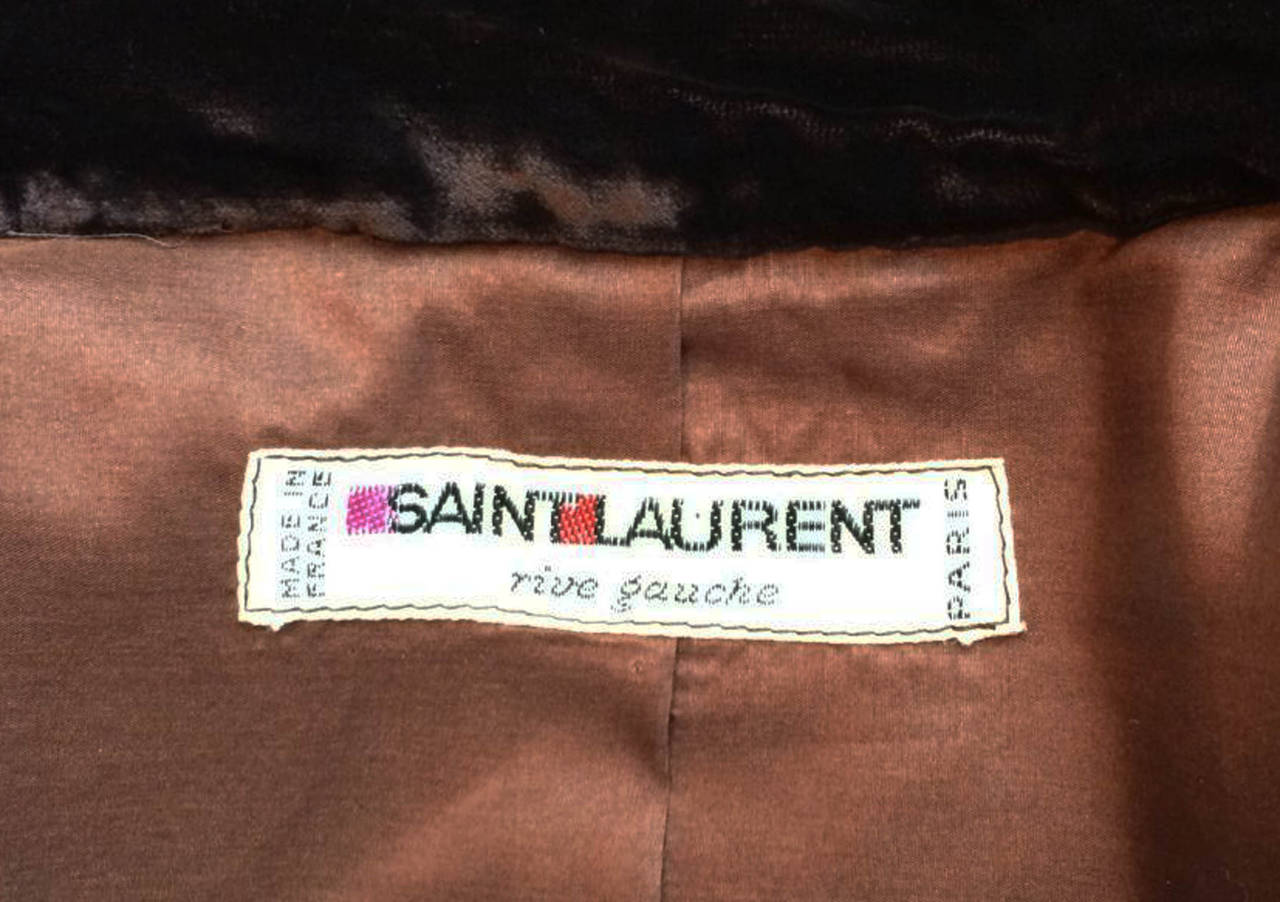 Astrid Wyman's Yves Saint Laurent Crushed Velvet Trouser Suit 1969 3