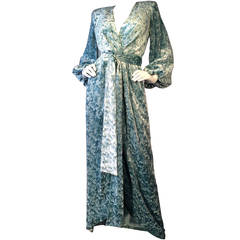 Vintage Yves Saint Laurent Crushed Panne Velvet Gown 1985