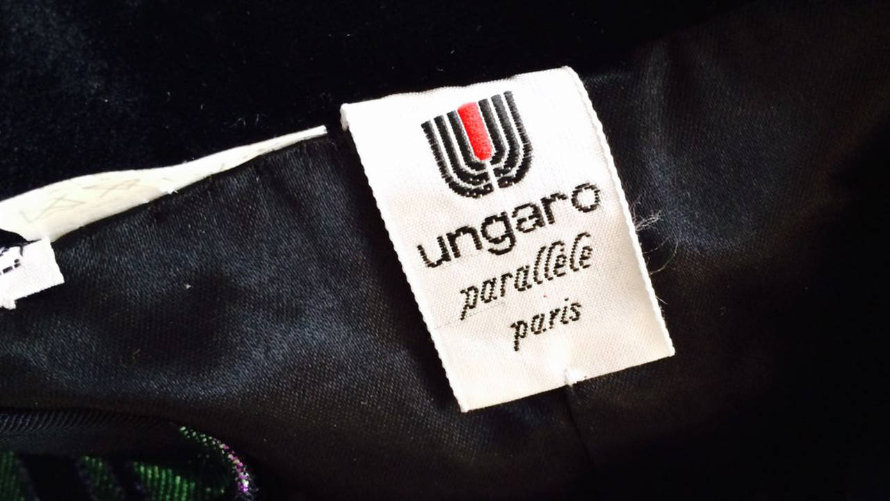 Ungaro Color-Changing Brocade Skirt Suit 1980s 2