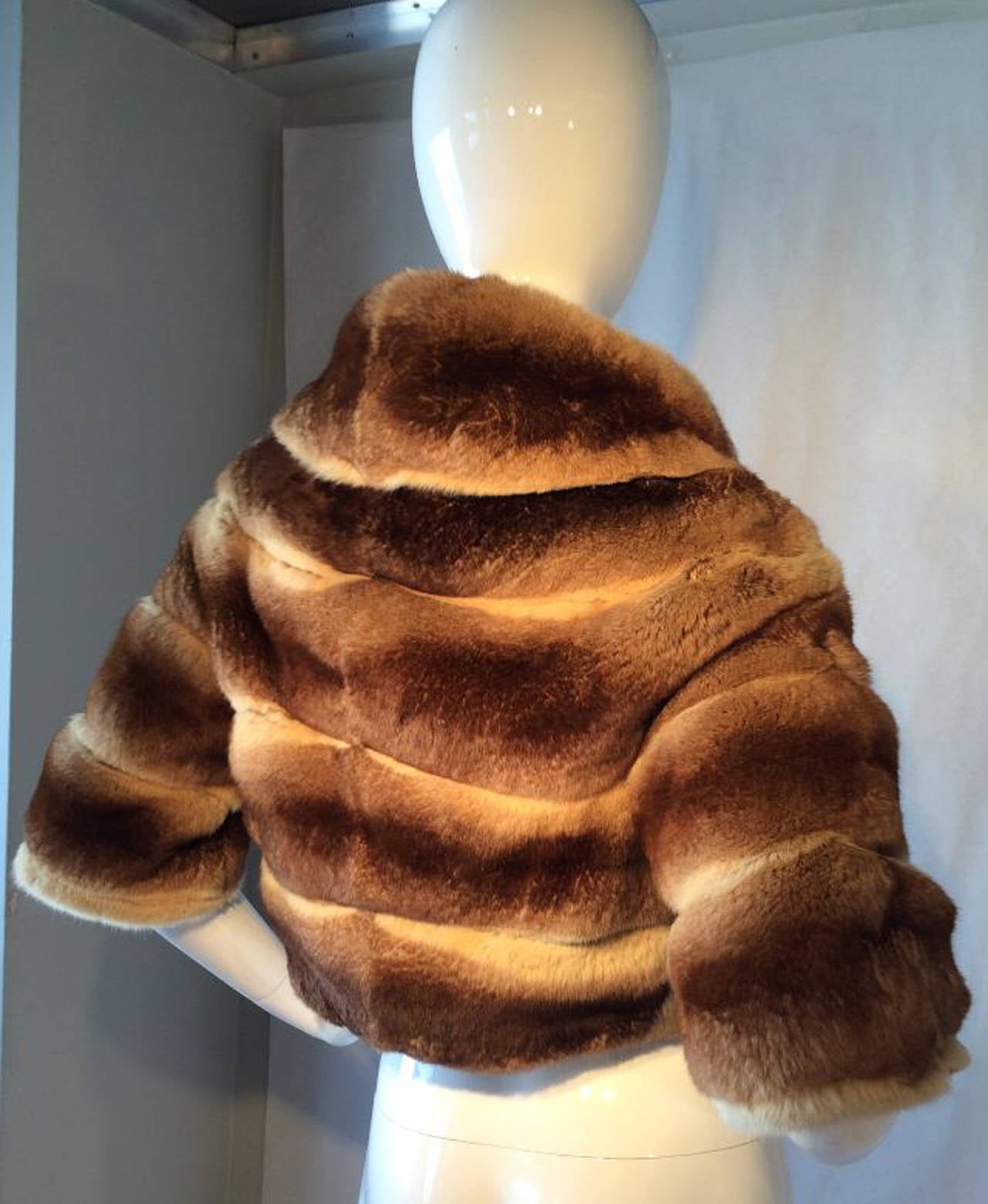 Women's Michael Kors Couture Chinchilla Shrug Jacket For Sale