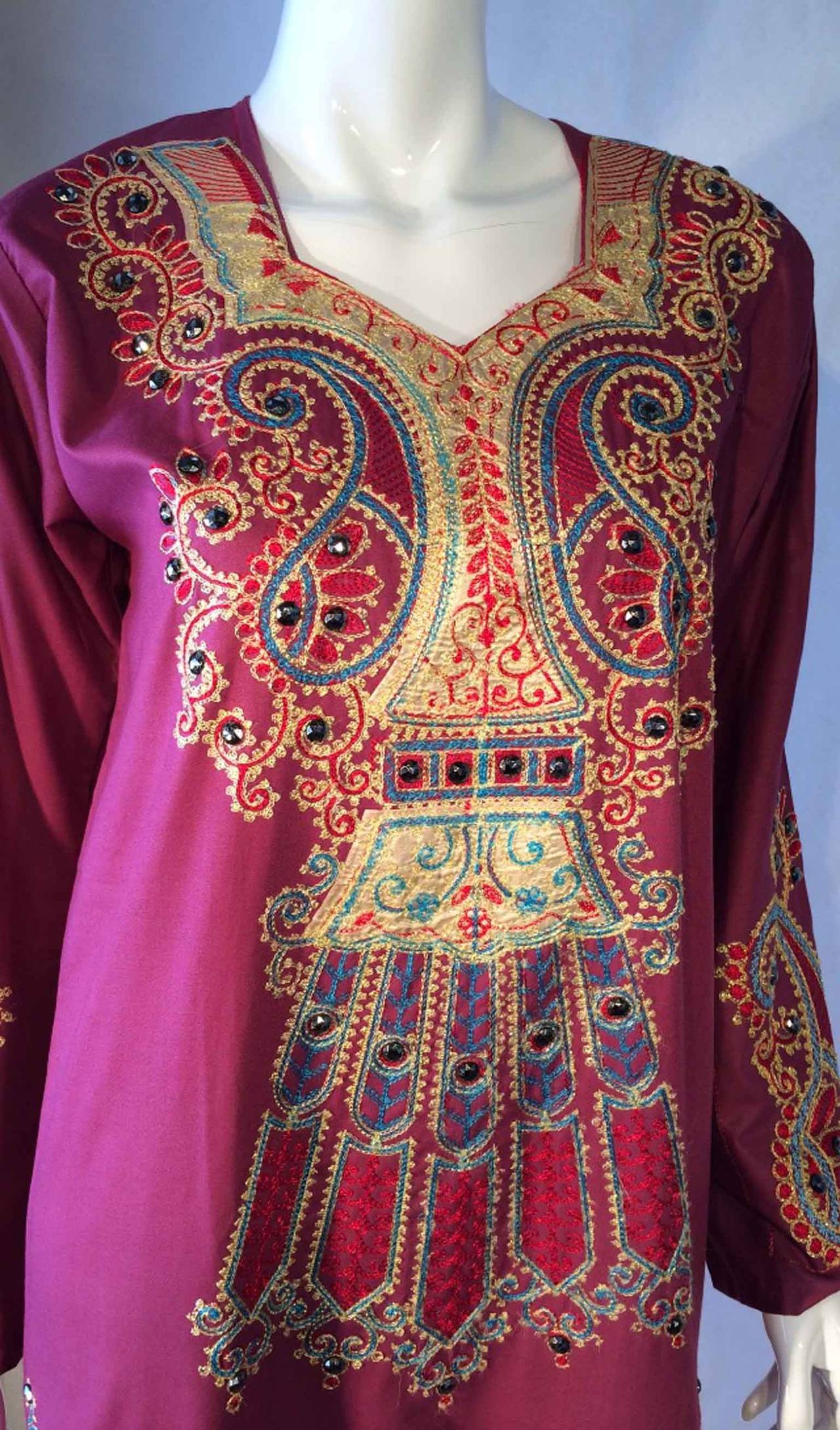 Embroidered and Jeweled Caftan 1970s 1