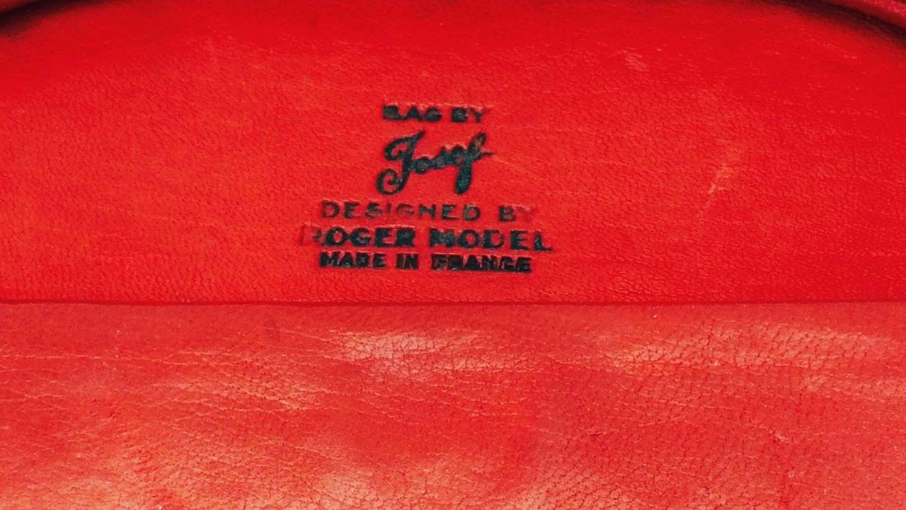 Black Roger Model for Josef Accordian Handbag 1940s