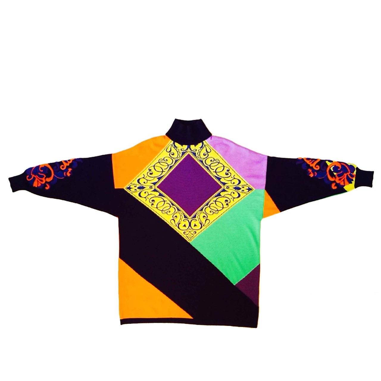 Gents Gianni Versace Color Block Sweater 1980s