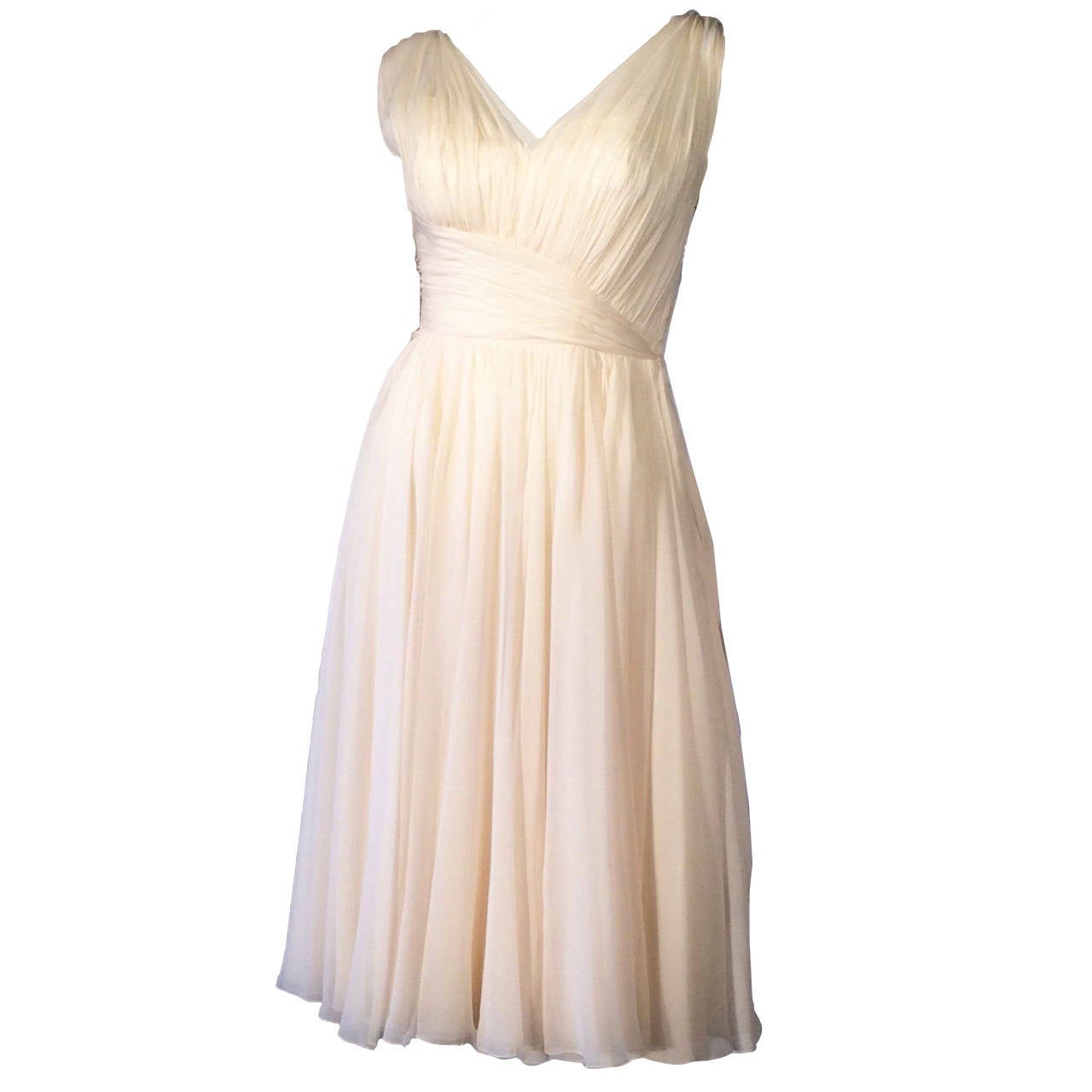 Jean Desses Haute Couture Cocktail Dress 1950s at 1stdibs