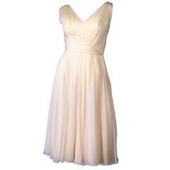 Vintage Jean Desses Haute Couture Cocktail Dress 1950s