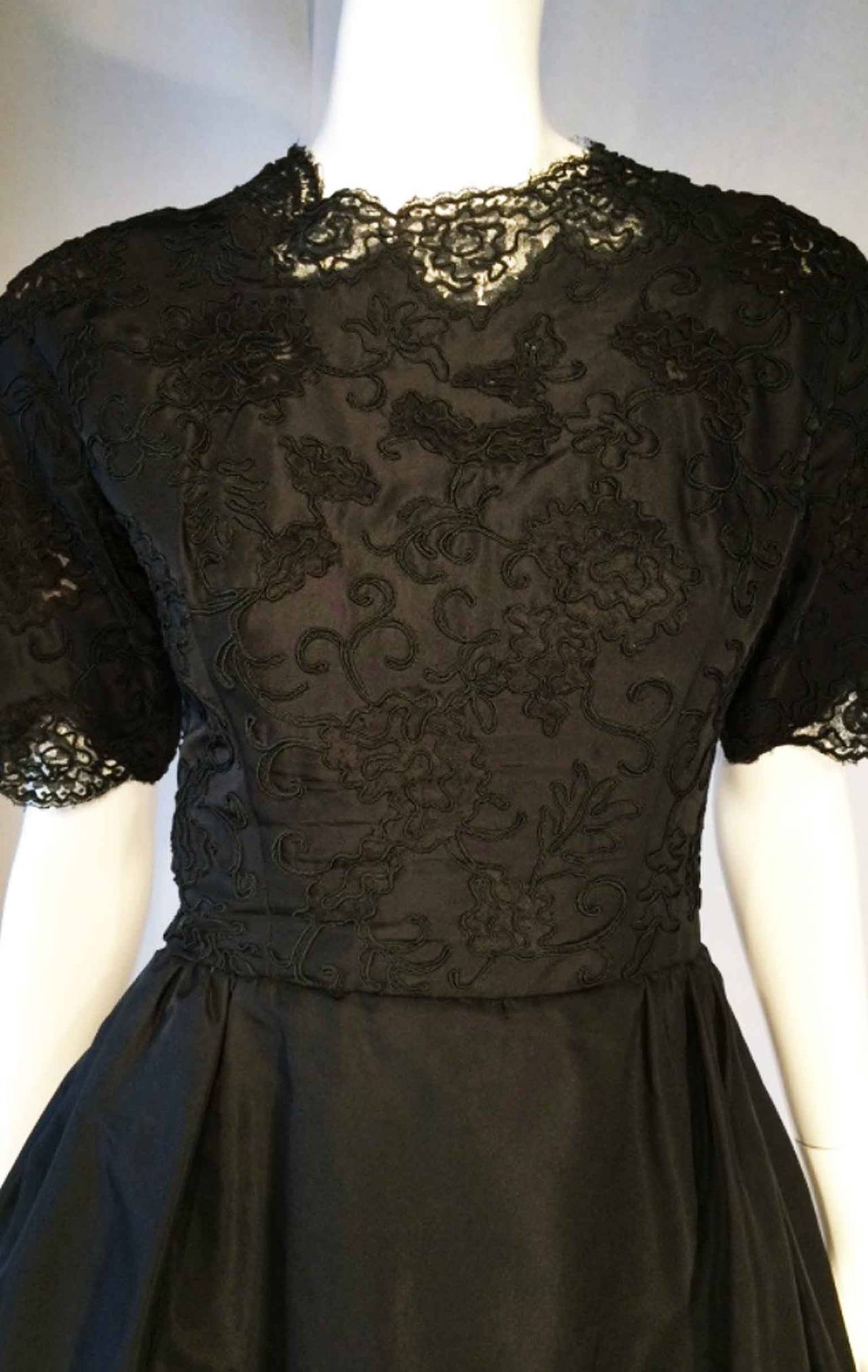 Sophie Gimbel Couture Cocktail Dress 1960 In Excellent Condition For Sale In Phoenix, AZ