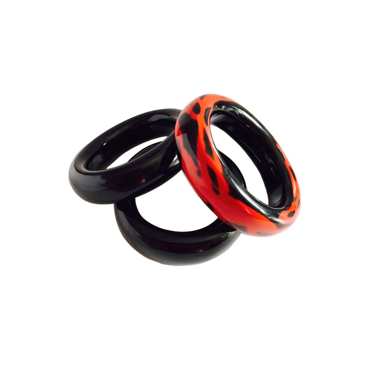 Elsa Peretti Lacquer Doughnut Bangles 1980s