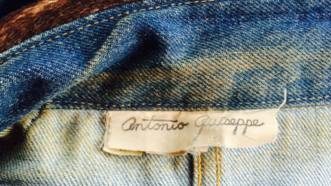 Gents Antonio Guiseppe Fur Crystal Embellished Denim Jacket 1974 3