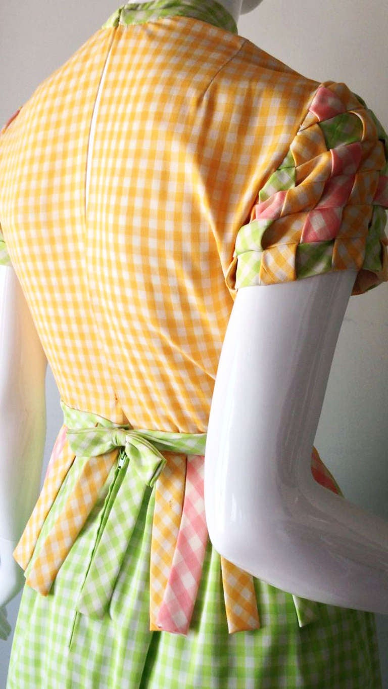 Donald Brooks Braided Gingham 1960s 1