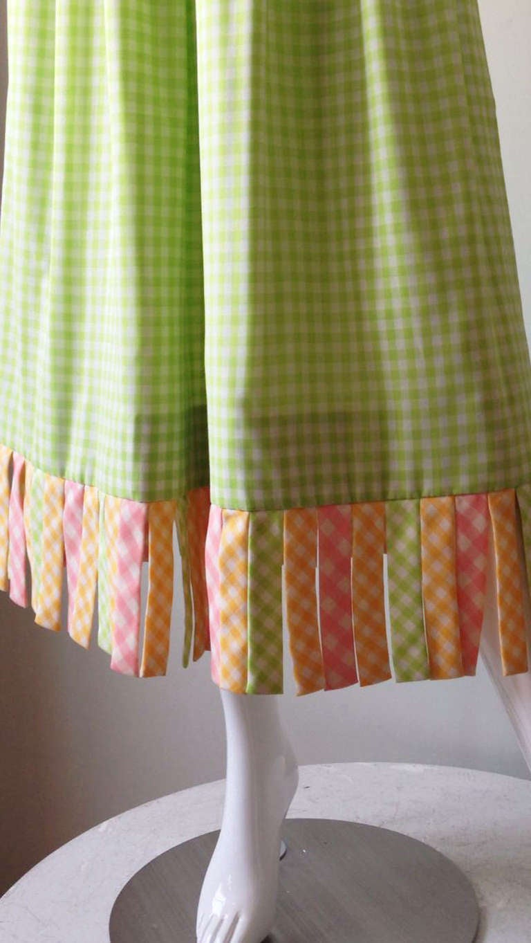 Donald Brooks Braided Gingham 1960s 2