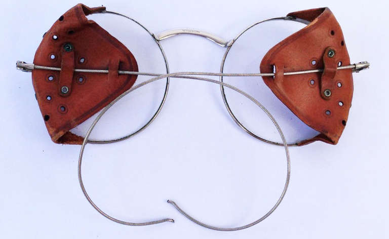 Motorcycle Safety Glasses ca.1920 In Excellent Condition In Phoenix, AZ