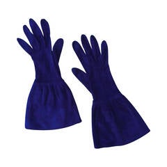 Hermes Amethyst Leather Gloves 1980s