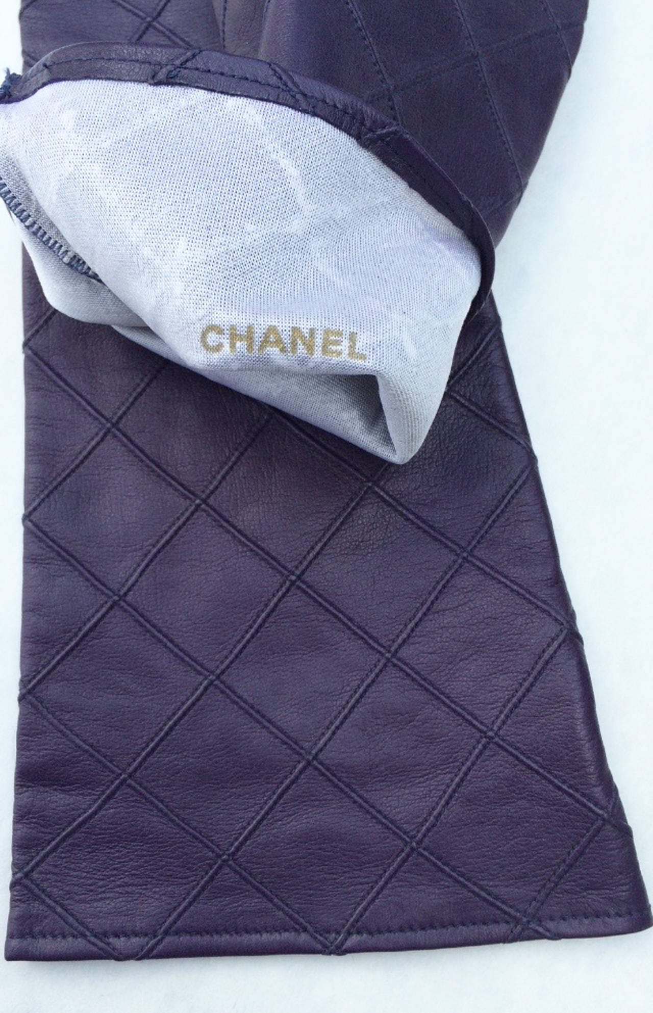 Women's Chanel Quilted Leather Opera Gloves 1980s