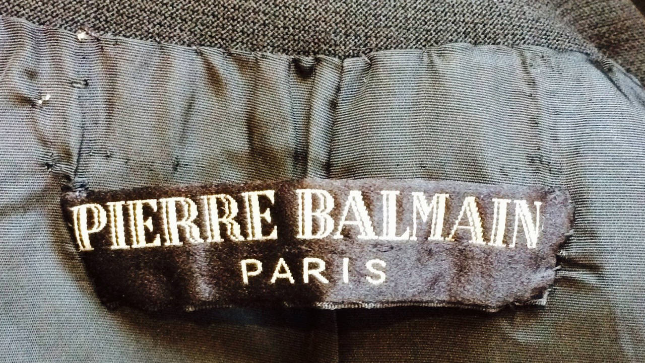 Pierre Balmain Haute Couture Pea Coat 1960s 1