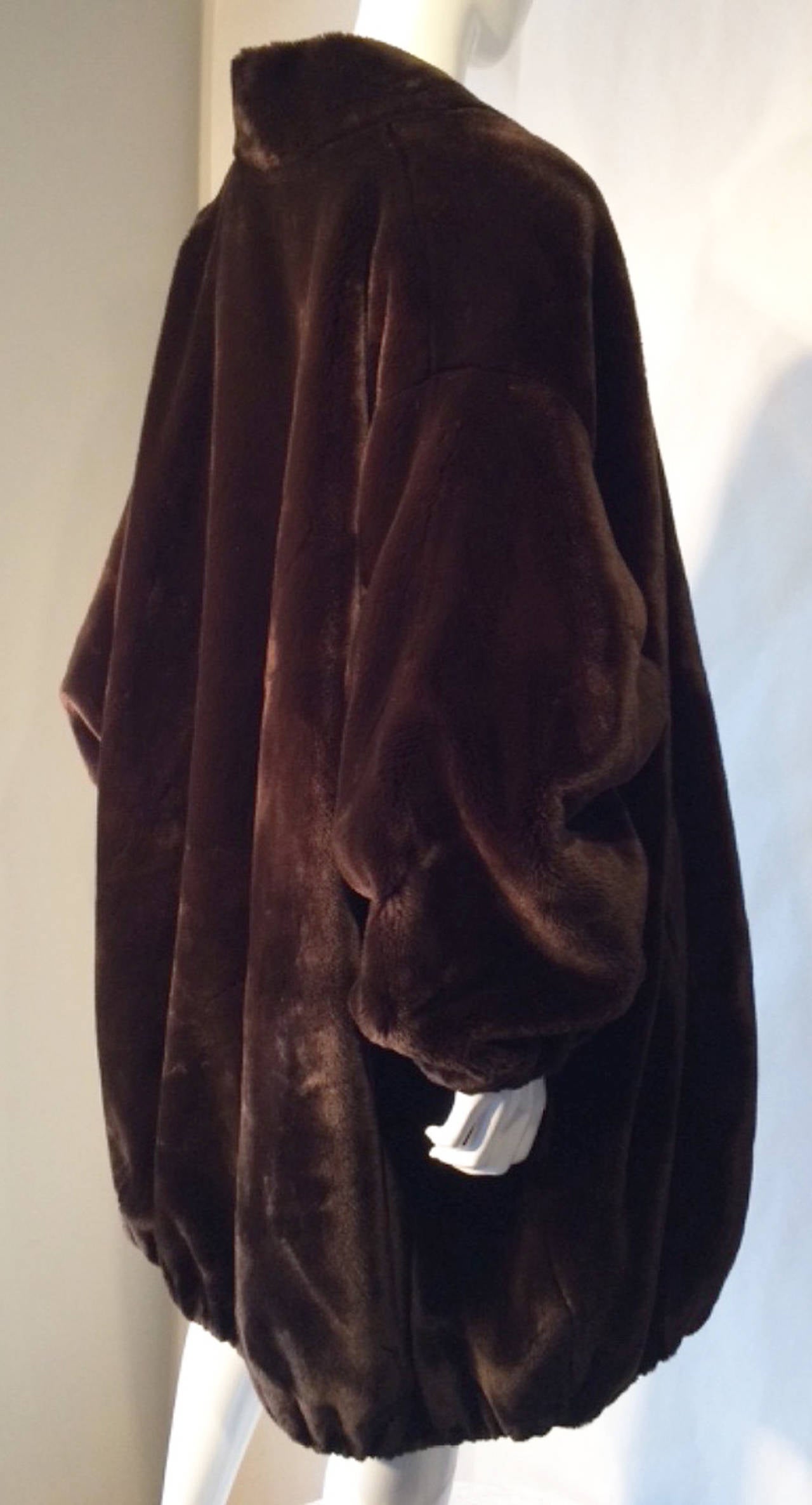 Women's Moschino Faux Fur Teddy Bear Coat 1980s For Sale
