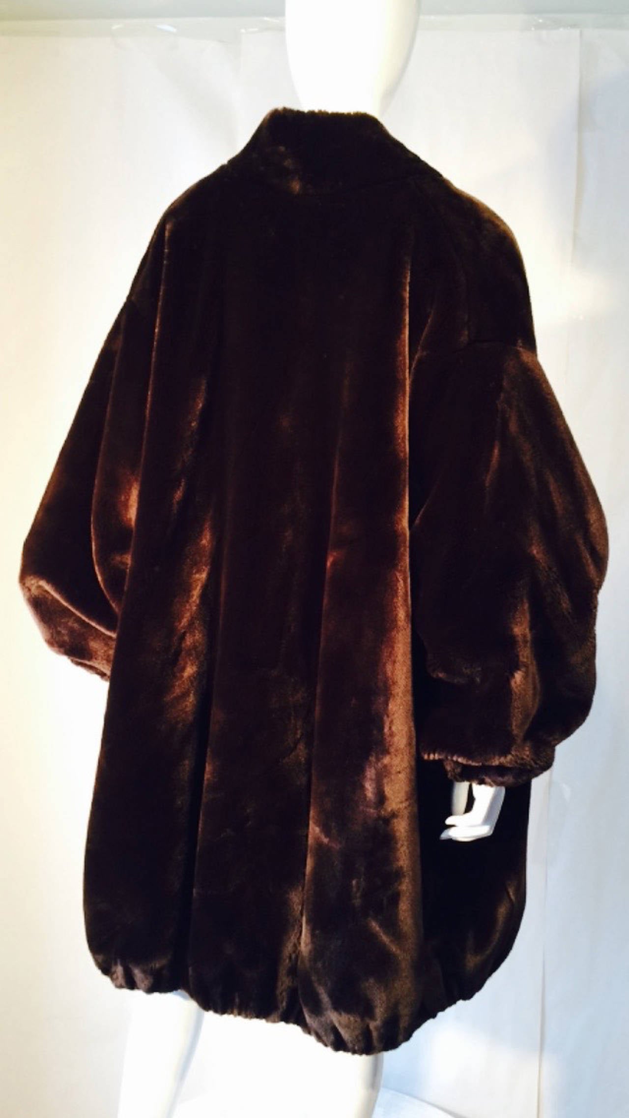 Moschino Faux Fur Teddy Bear Coat 1980s For Sale at 1stDibs