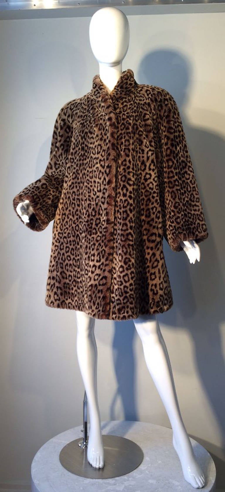 French Faux Leopard Fur 1980s