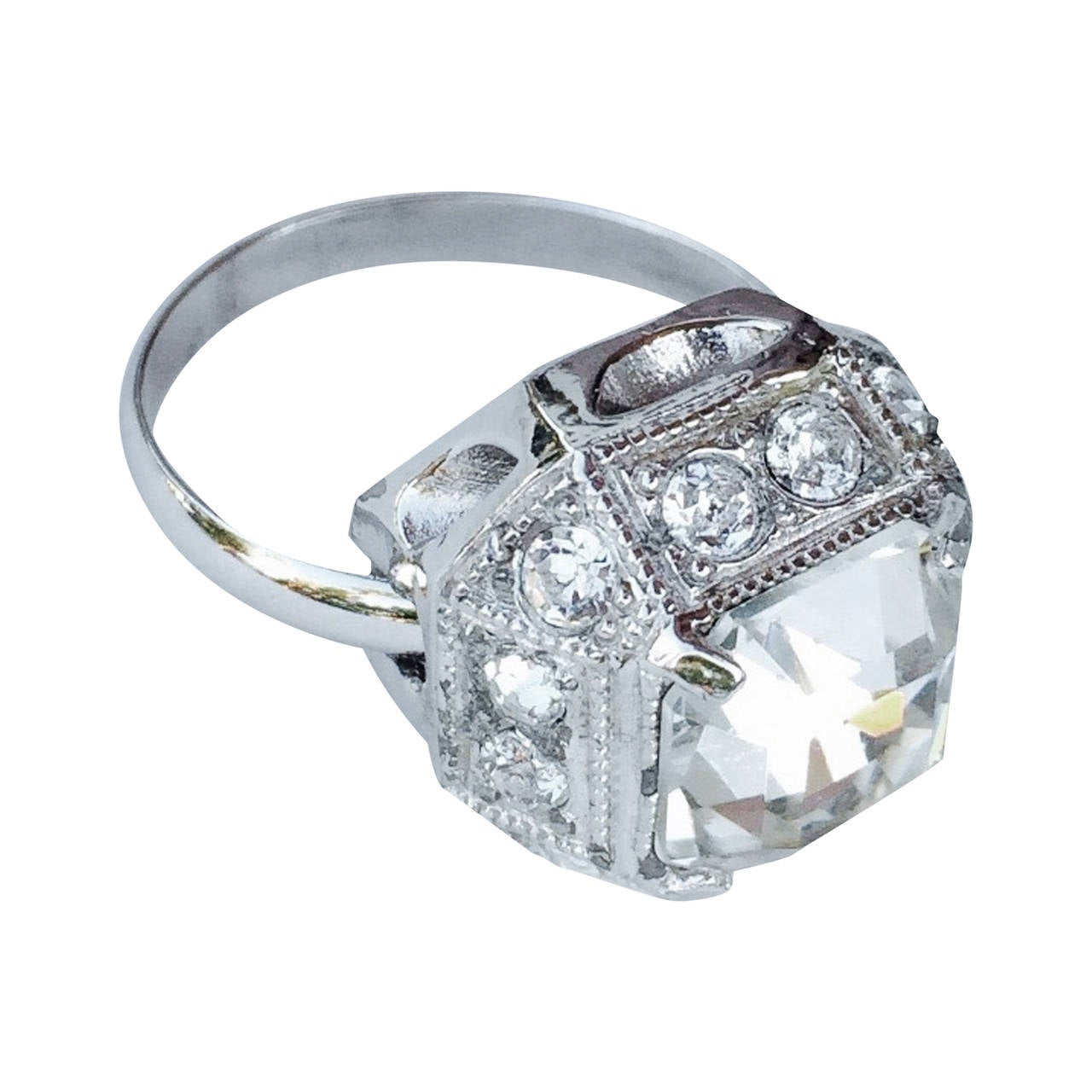 Eisenberg Faux Diamond Engagement Ring 1950s