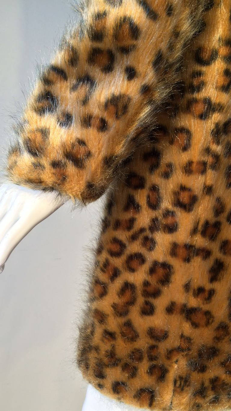 Betsey Johnson Faux Leopard Fur 1980s 1