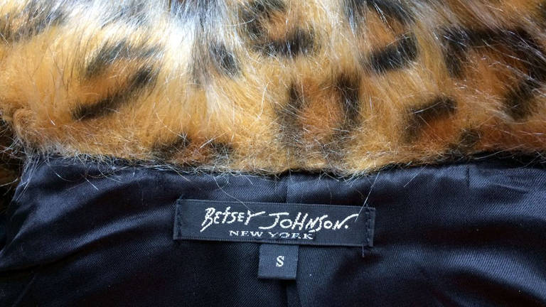 Betsey Johnson Faux Leopard Fur 1980s 2
