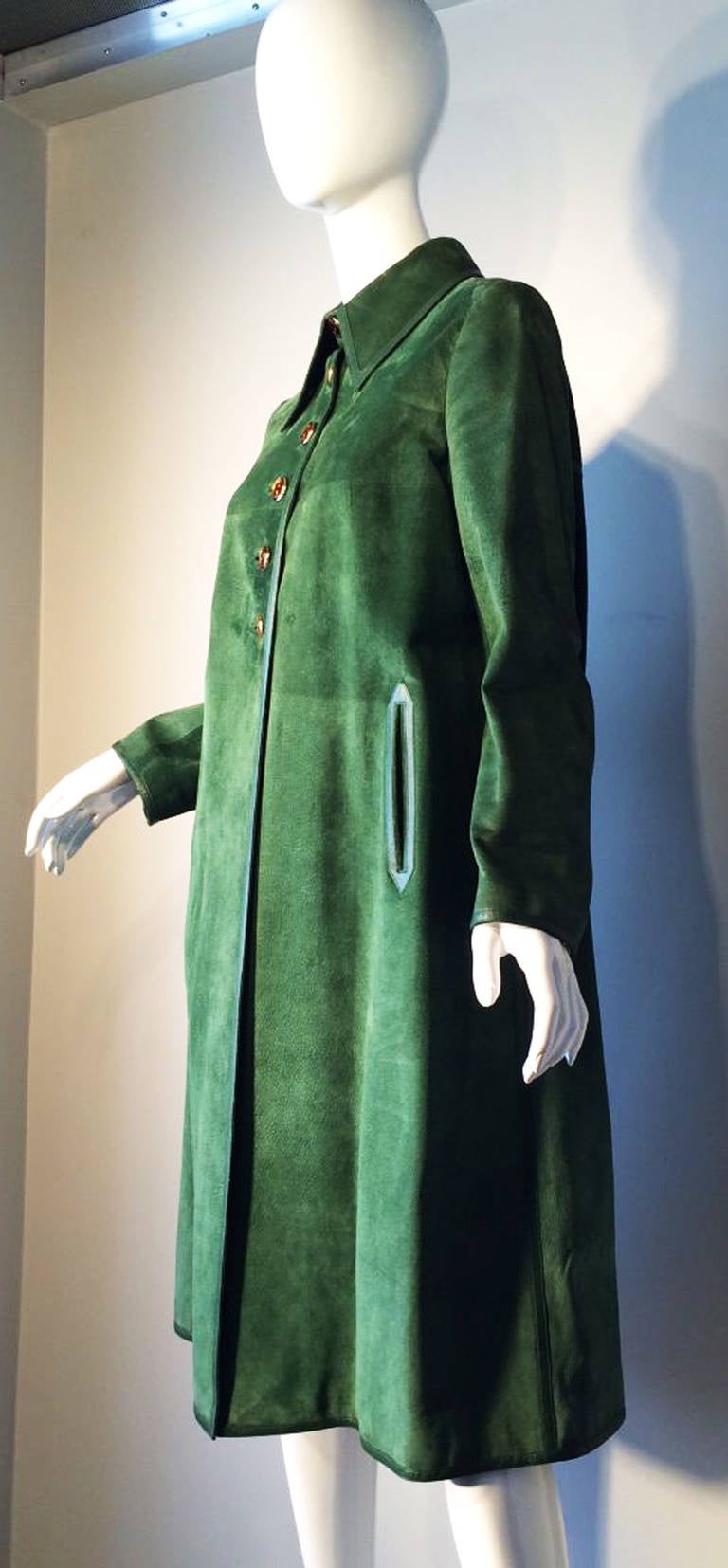 Gucci Suede Coat 1960s In Excellent Condition In Phoenix, AZ