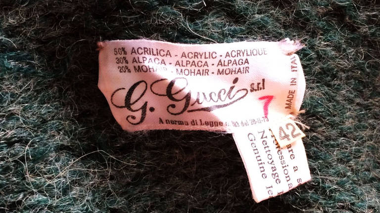 Gucci Leather Trimmed Hooded Knit Wrap 1960s 3