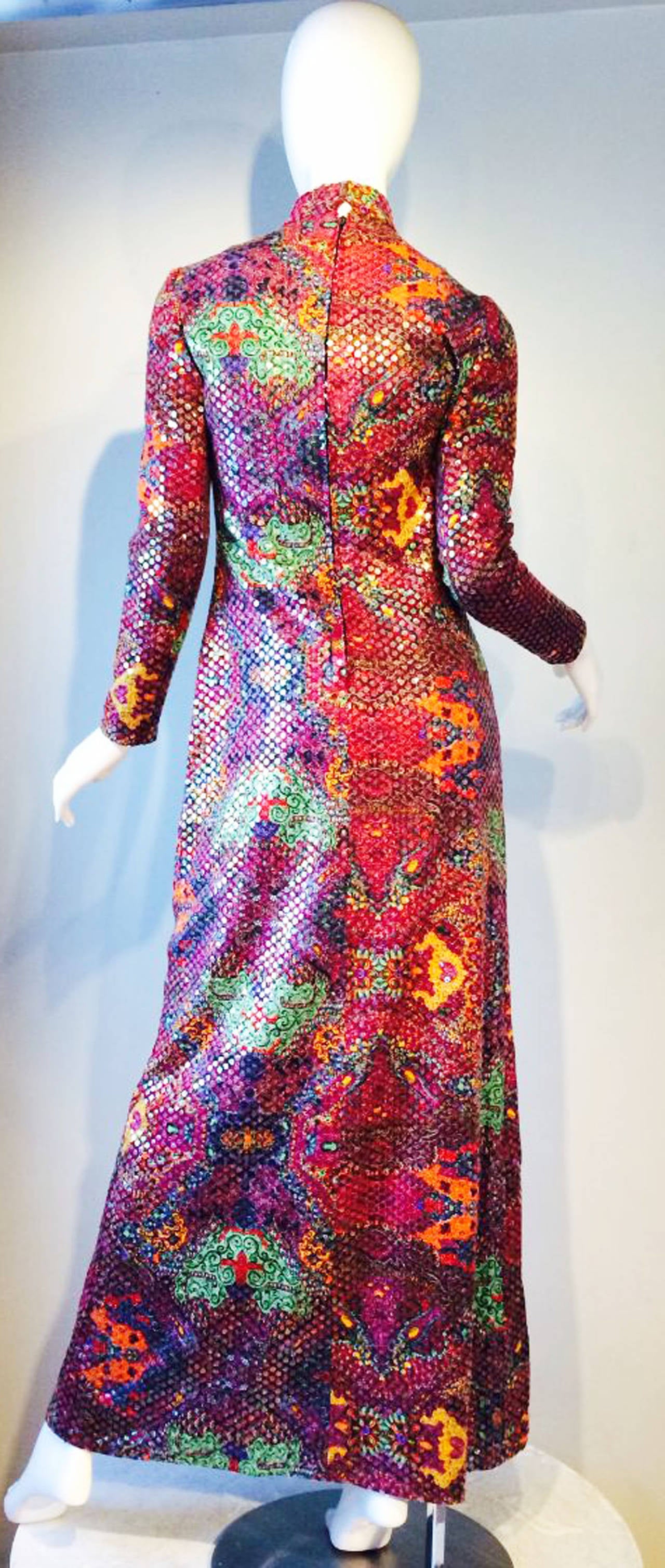 Malcolm Starr Sequin Gown 1960s In Excellent Condition In Phoenix, AZ