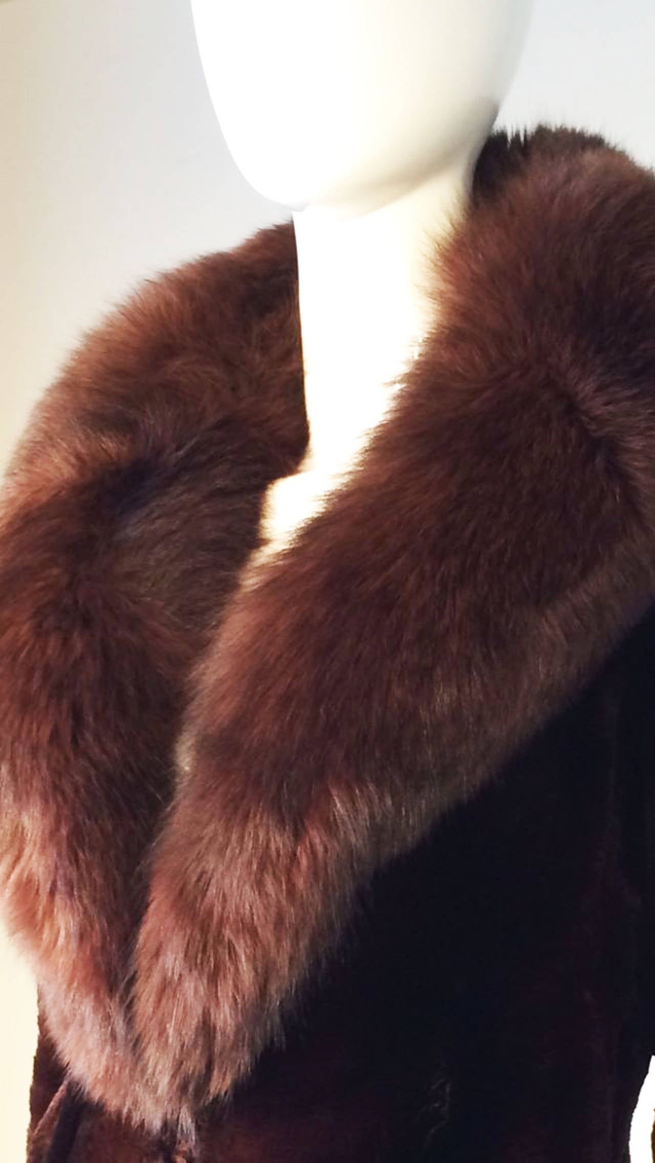 Christian Dior Couture Sheared Beaver and Fox Fur Coat 1960s For Sale 1