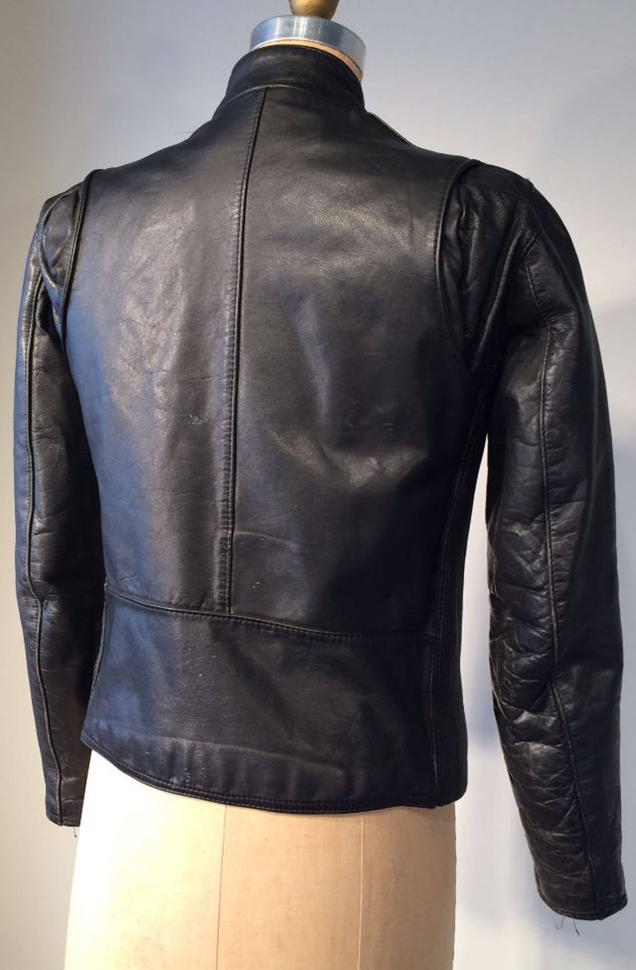 AMF/Harley-Davidson Leather Cafe Racer Biker Jacket 1970s at 1stDibs