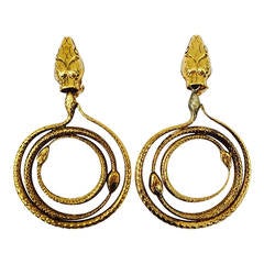 Yves Saint Laurent Serpent Hoops 1980s