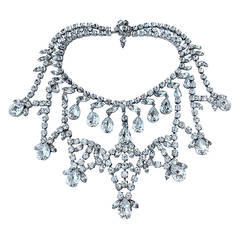 Exquisite Schreiner New York Crystal Collar 1950s