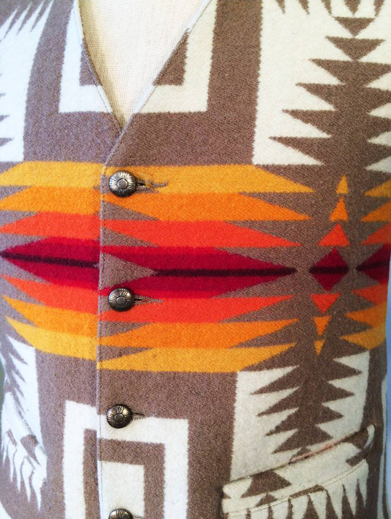 Gents Pendleton Waistcoat 1970s In Excellent Condition In Phoenix, AZ