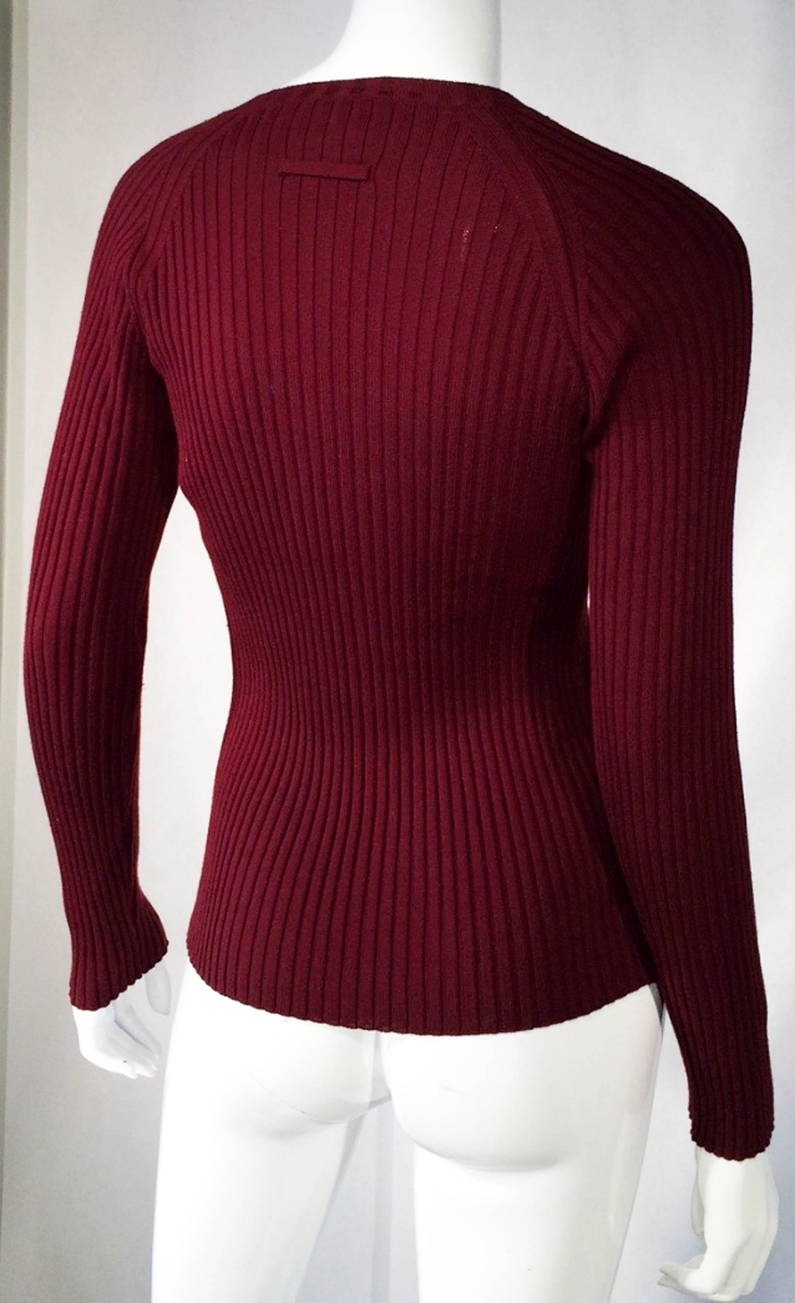 Jean Paul Gaultier Laced Knit Top 1990s In Excellent Condition For Sale In Phoenix, AZ