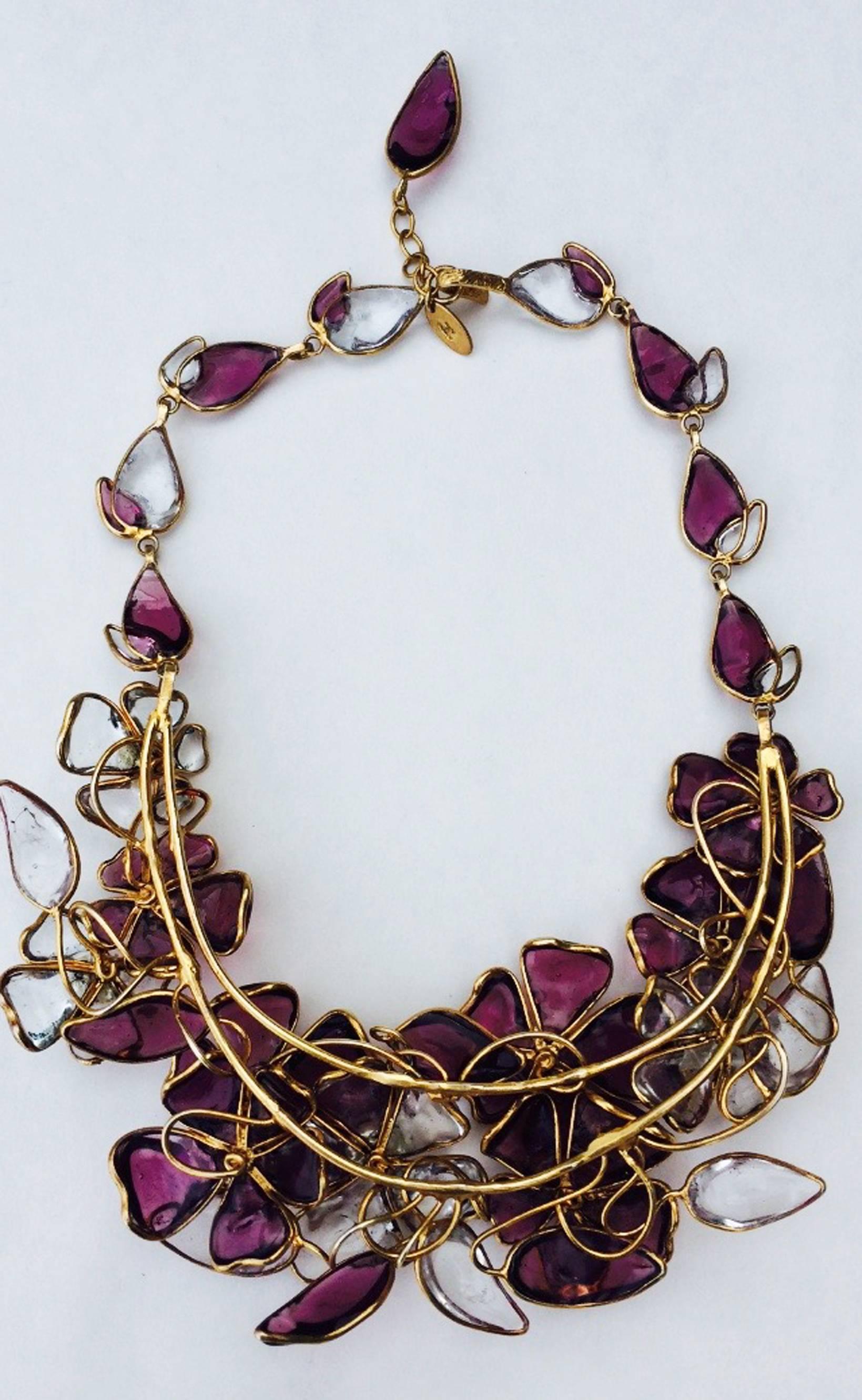 Maison Gripoix for Chanel Poured Glass Necklace, 1984 1