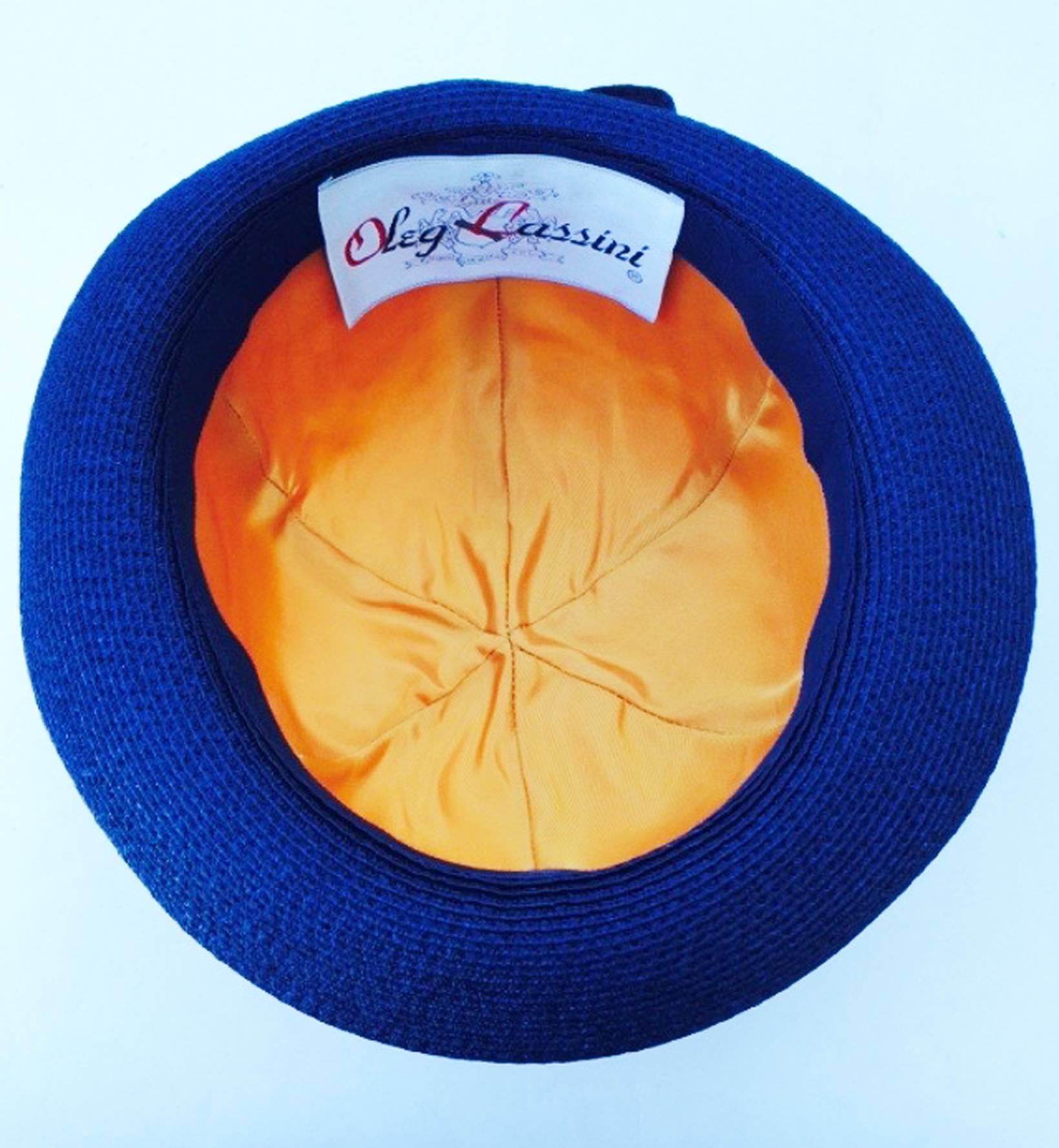 Women's Mod Oleg Cassini Bowler Hat 1960s