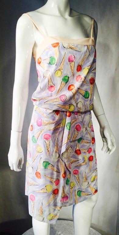 Chanel Ice Cream Print Dress, Cruise 2004 at 1stDibs | chanel ice cream dress, chanel 2004 cruise collection Chanel Ice Cream Print Dress, Cruise 2004 at 1stDibs | chanel ice cream dress, chanel 2004 cruise collection