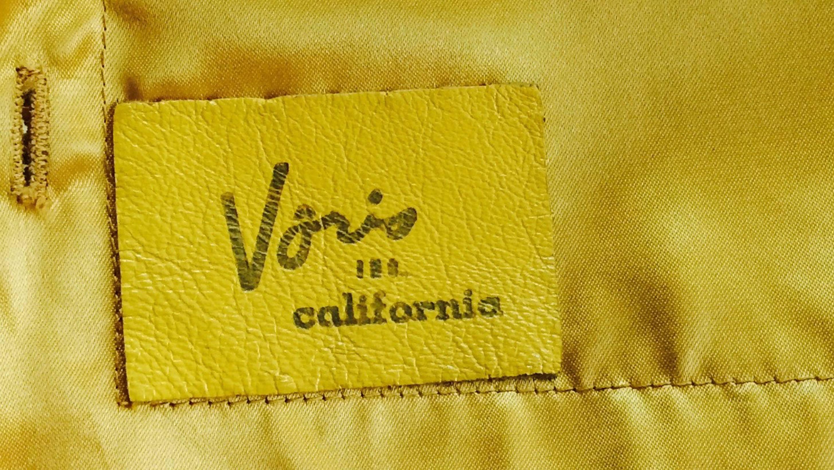 Voris Marker Gilt Leather Jacket, ca.1950 In Excellent Condition In Phoenix, AZ