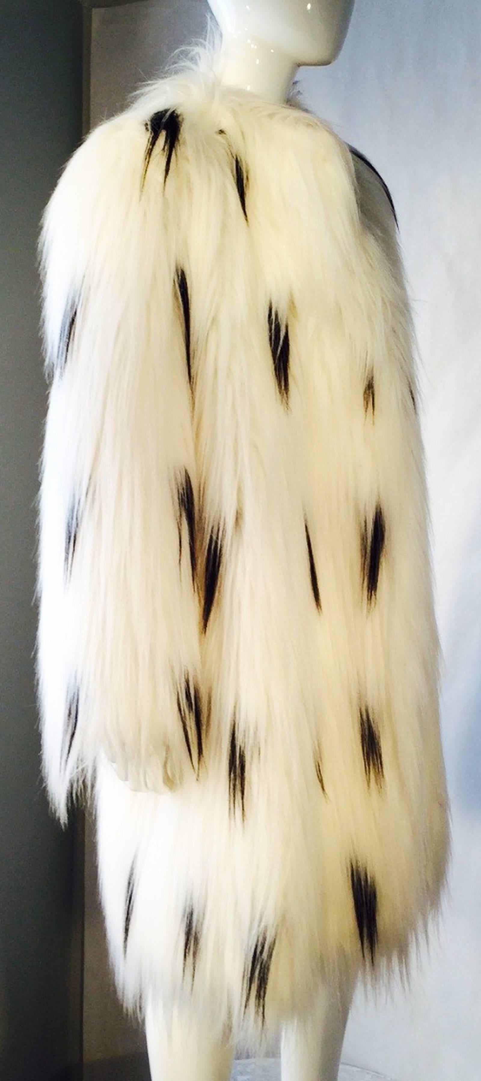 Pauline Trigere Faux Monkey Fur Coat ca.1980 In Excellent Condition In Phoenix, AZ