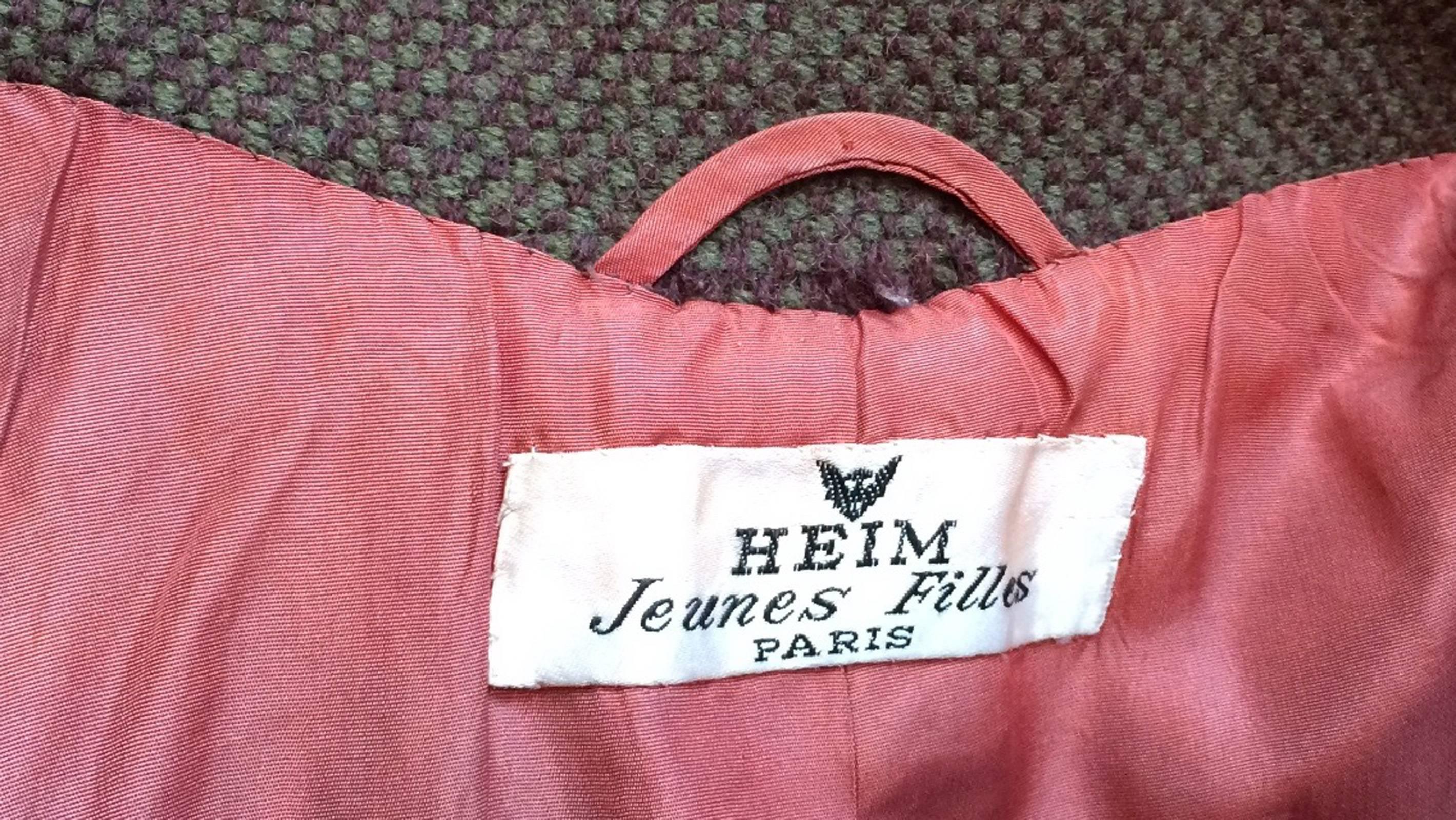 Jacques Heim Sculpted Coat 1950s For Sale 3